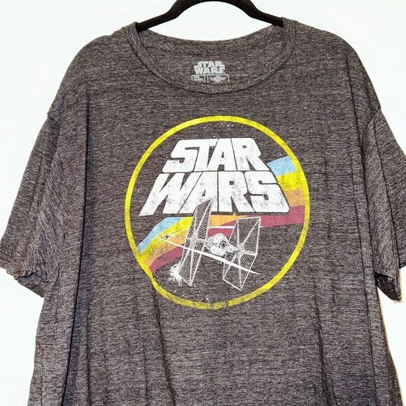 Star Wars Unisex Charcoal Gray Graphic Tee Size XXL EUC - Picture 3 of 11